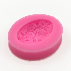Pink silicone flower mold for handmade soaps, chocolate fondants and scented candles