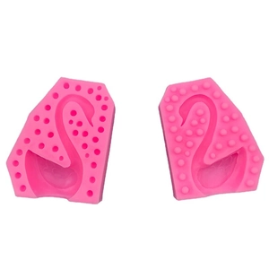 Stampo in silicone 3D cigno rosa per torte fondente e ornamenti per candele fai da te