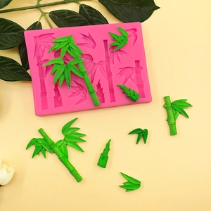 Chinese bamboo leaf silicone mold for DIY cake fondant and soap making crafts