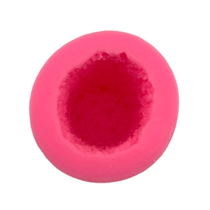 Pink DIY silicone bubble column mold for scented candles and cake decoration with texture