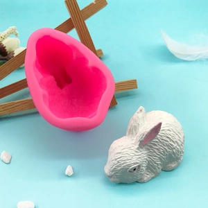 3D Rabbit Silicone Mold For Cake Mousse Pudding Chocolate Fondant DIY Baking Tool Rabbit Shape Silicone Dessert Cake Mold