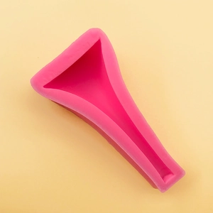 Macro view of hot pink 3D high heel silicone mold for cake decorating and resin craft