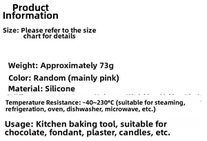 Silicone clown mold temperature resistance range from -40 to 230 degrees Celsius