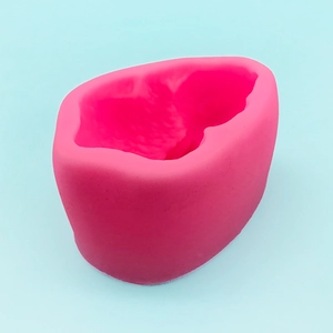 Stereo bunny 3D mousse cake mold made of thick pink silicone for DIY baking and resin crafts
