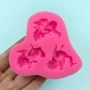 Pink silicone angel wings fairy molds for fondant chocolate and cake decoration