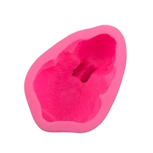Stereo rabbit silicone mold for mousse, pudding and chocolate, durable pink baking tool