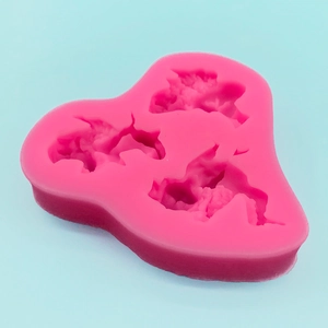 Three winged angel silicone mold for fondant chocolate and fairy cake decorations