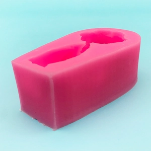 Funny clown silicone mold for DIY chocolate cake and fondant baking projects in pink finish