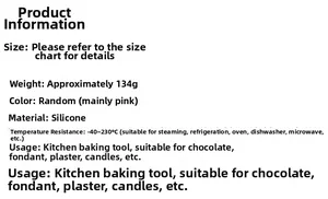 Silicone mermaid mold technical specifications with size and weight details for DIY crafting