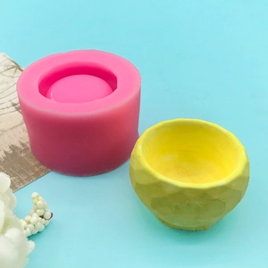 3D Mini Geometric Bowl Shape Silicone Mold For DIY Handmade Fondant Mousse Cake Soap Candle Gypsum Plaster Craft Baking Decorating Mold