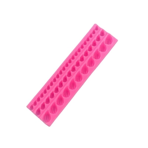 Pink silicone swirl lace mold for fondant cake decoration and chocolate baking tool