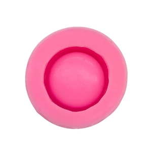 3D mini bowl silicone mold in rose pink for DIY resin crafts and cake fondant decor
