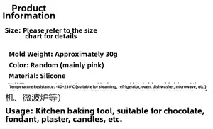 Specifications for vintage frame silicone mold, heat resistant -40 to 230 degrees Celsius