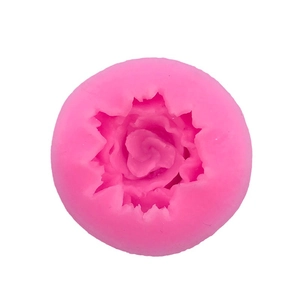 Pink silicone rose flower mold for chocolate and fondant DIY cake decorating