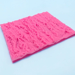 Pink silicone bark texture mold for DIY cake fondant and chocolate decoration