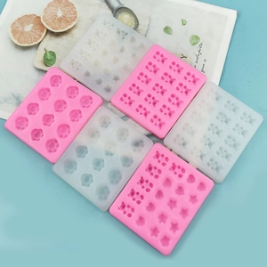 Cartoon Silicone Mold Bear Star Cat Paw Heart Shape For Chocolate Candy Fondant Resin Craft Heat Resistant Baking Mold