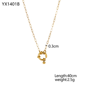 Detail der 18k vergoldeten Edelstahlkette mit Angabe von 40cm Länge und 2,5g Gewicht