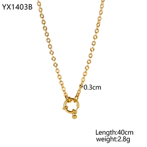 Detailansicht der 18k vergoldeten Edelstahlkette mit 40cm Länge und 0,3cm Breite