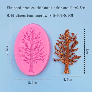 Christmas tree silicone mold for cake and chocolate baking with twig branch design