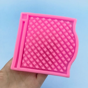 Pink silicone curtain fence texture mat for cake decorating and DIY fondant baking tools