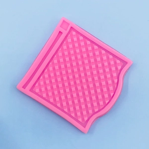 Pink curtain fence pattern silicone mold for DIY cake decorating and fondant art