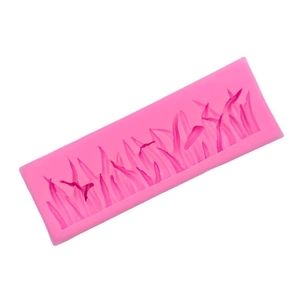 Pink grass pattern silicone fondant mold for cake decorating and chocolate baking