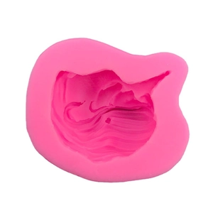 Pink silicone ocean tail mold for DIY fondant cake, soap making and handmade crafts