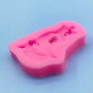 Silikonform Piratenschiff in Rosa für DIY Kuchen, Schokolade und Seifenherstellung