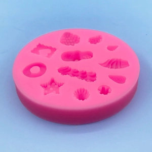 Moule en silicone rose pour beignets et têtes de mort pour gâteaux et chocolats DIY