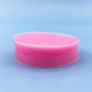 Pink lotus petal silicone mold for fondant and chocolate cake decoration shown in full