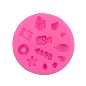 Moule silicone donut tête de mort cœur chocolat pour DIY fondant et ornements