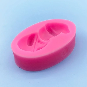 Pink silicone snowman backpack mold for cake fondant and DIY chocolate baking tools