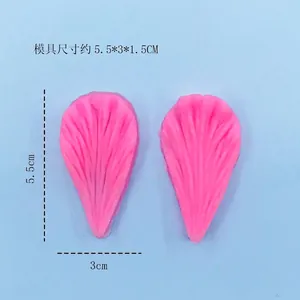 Moule en silicone rose de qualité alimentaire pour pétales, taille 5,5x3x1,5 cm