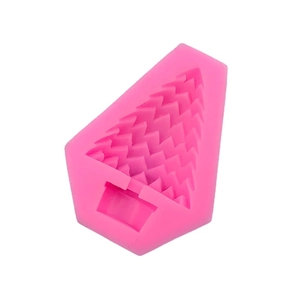 Pink silicone Christmas tree mold for baking, fondant, and DIY handmade soap crafts