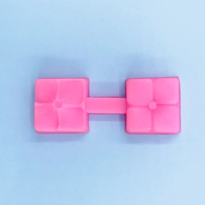 Pink silicone petal veiner mold for fondant flower decoration and sugar craft tools