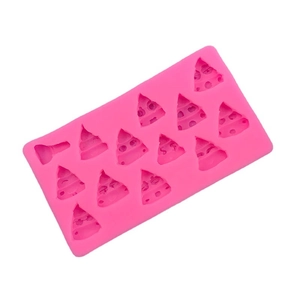 Stampo in silicone rosa per decorazioni di torte e cioccolato con 12 cavità