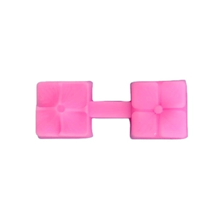 Pink silicone four-petal flower press mold for fondant cake and resin DIY craft