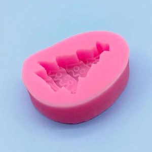 Stampo in silicone rosa albero di Natale per cioccolato fondente e decorazione dolci