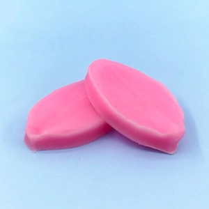 Pink lily leaf shaped silicone mold set for fondant and floral cake decorating DIY