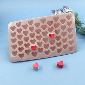 Heart Shaped Silicone Mold For Chocolate Fondant Cake DIY Pink Flexible Dessert Decoration Baking Mold Tool Accessory