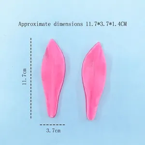 Pink lily petal silicone mold for DIY fondant and cake decorating 11.7x3.7x1.4cm
