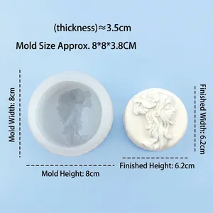 Moule en silicone relief fille de la forêt pour gâteaux et décorations en plâtre