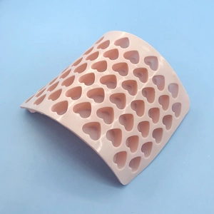 Flexible pink 55-cavity heart silicone mold for DIY chocolate and cake decoration