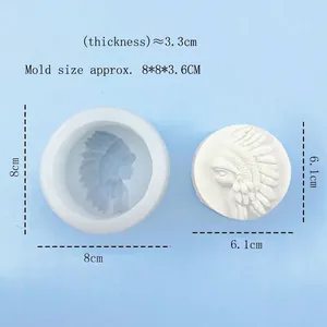 Dimensions du moule en silicone pour savon et fondant pâtisserie modèle Forest Girl