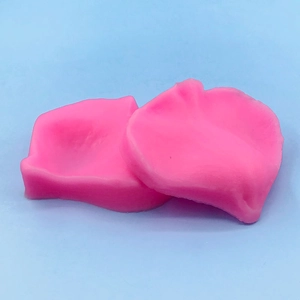 Pink silicone rose petal mold set for fondant cake decorating and baking crafts