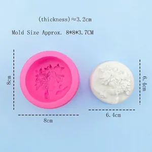 Moule en silicone et modèle en plâtre avec relief de fille de la forêt et dimensions