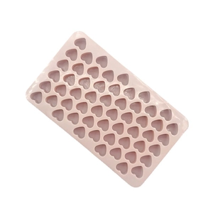 55-cavity pink heart silicone mold for chocolate candy and DIY cake decoration