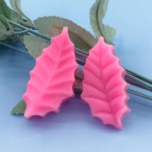 Leaf Shape Silicone Mold Fondant Cake Decorating Tool For DIY Baking Chocolate Soap Candle Pink Leaf Pattern Bakeware