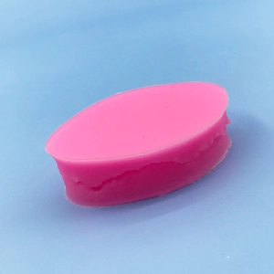 Pink silicone leaf vein impression mold for DIY fondant and baking cake decoration