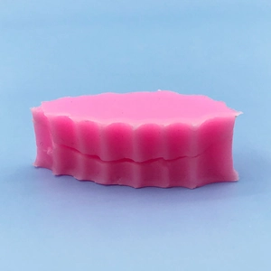 Pink leaf silicone mold for fondant and baking with detailed textured wavy edges